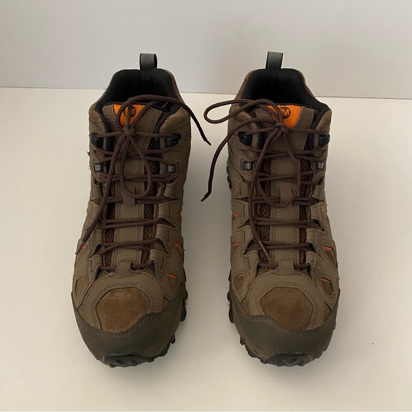Men’s Merrell Moab Fst Ltr Mid Waterproof Boots Dark Earth 8 - Picture 6 of 7